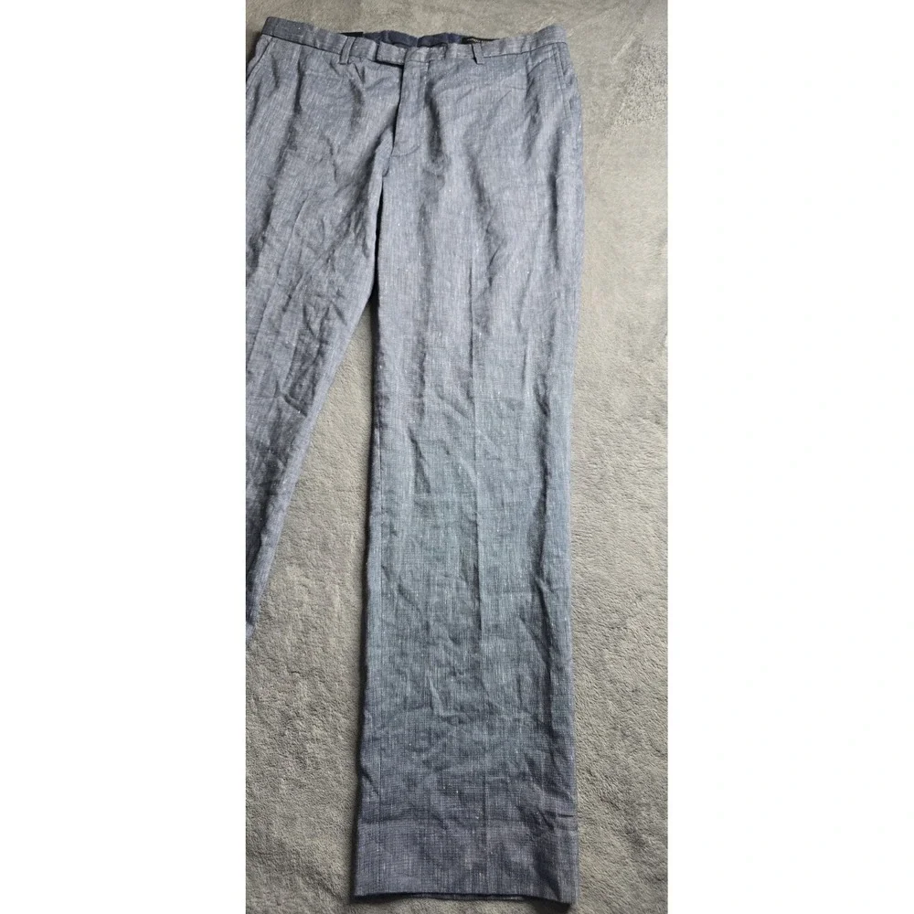NWT Banana Republic Pants Mens 35x32 Navy Blue Slim Fit Performance Linen City